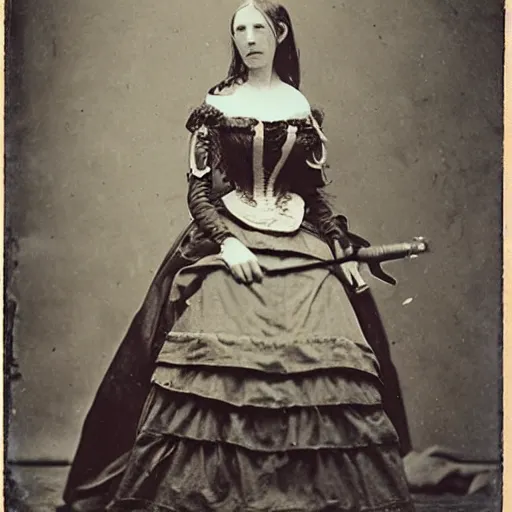 Image similar to 1 8 6 0 photograph of a female steampunk