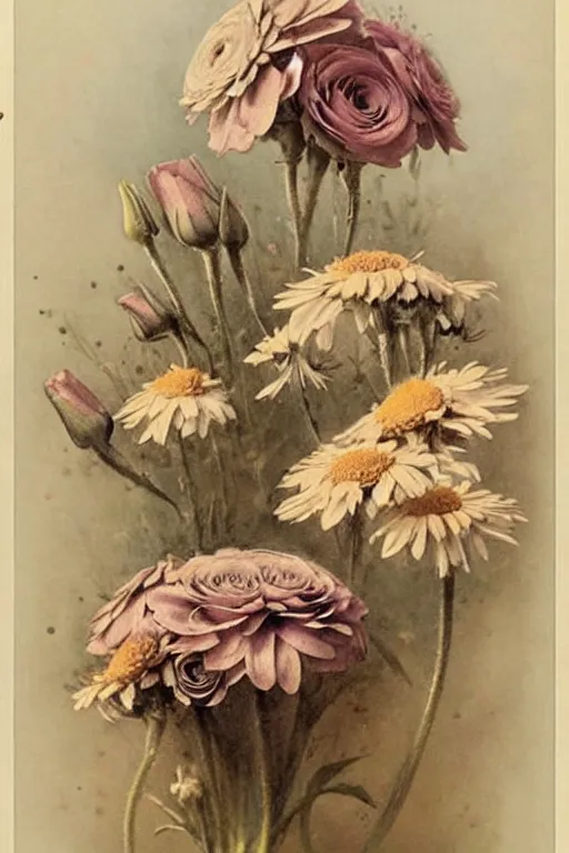 Image similar to ( ( ( ( ( 1 9 5 0 s retro flowers. muted colors. ) ) ) ) ) by jean - baptiste monge!!!!!!!!!!!!!!!!!!!!!!!!!!!!!!