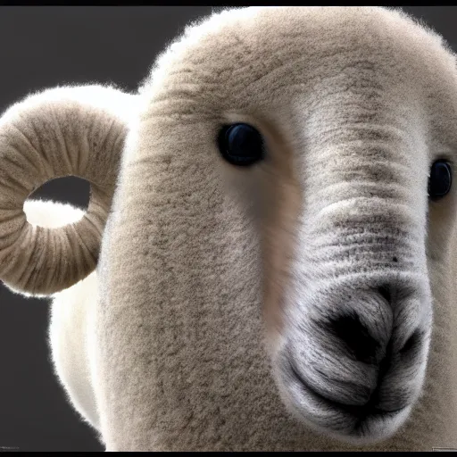 Image similar to Infinity recursion sheep , hyperrealism, no blur, 4k resolution, ultra detailed-i