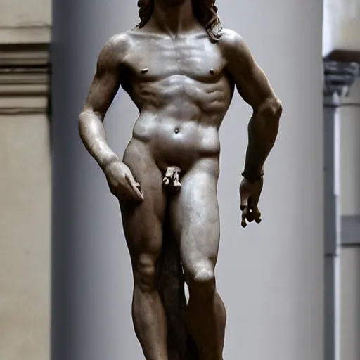 Prompt: david beckham as david of michelangelo