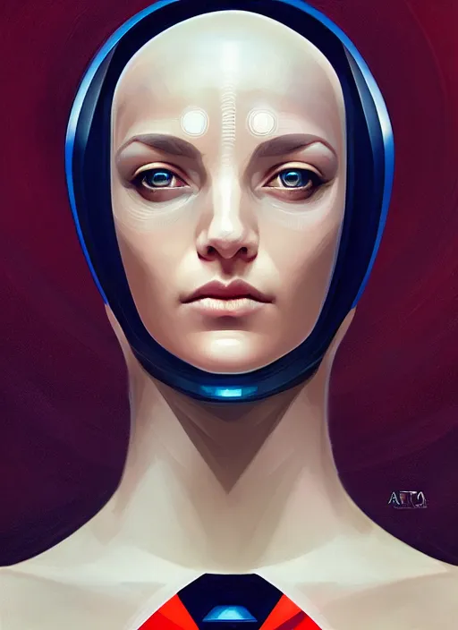 Image similar to symmetry!! portrait of female android, symmetry, intricate, elegant, highly detailed, smooth, sharp focus, concept art, digital painting, illustration, artstation, by fra angelico, sandra chevrier and greg ruthkowski