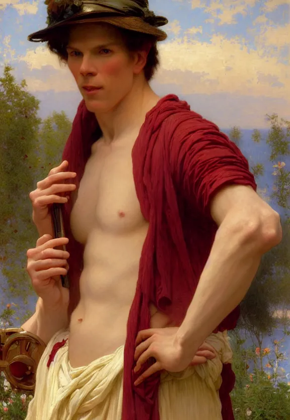 Image similar to attractive handsome fully clothed christopher tietjens confesses his love for attractive fully clothed valentine wannop. parades end. centered composition. highly detailed painting by gaston bussiere and j. c. leyendecker and william adolphe bouguereau and fra angelico and octane render, musee d'orsay 8 k