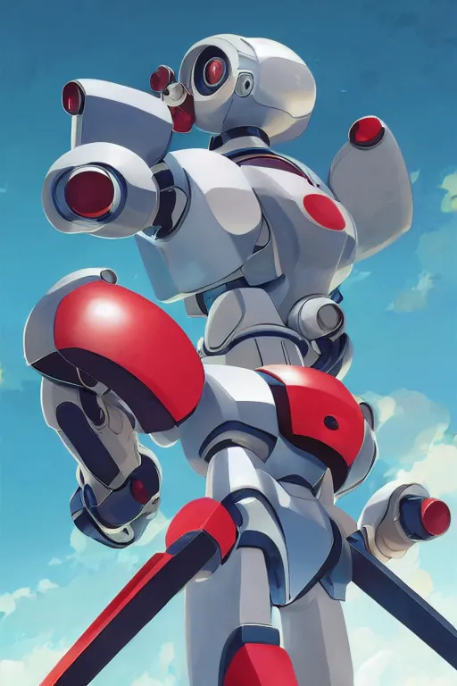 Image similar to metabots medabots medarotto medarot robot minimalist comics, behance hd by jesper ejsing, by rhads, makoto shinkai and lois van baarle, ilya kuvshinov, rossdraws global illumination ray tracing hdr radiating a glowing aura