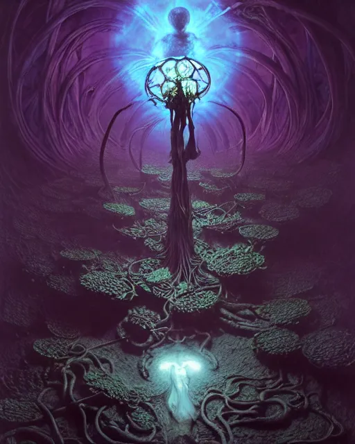 Prompt: the platonic ideal of flowers, rotting, insects and praying of cletus kasady carnage thanos davinci dementor wild hunt chtulu mandelbulb spirited away doctor manhattan bioshock, caustic, ego death, decay, dmt, psilocybin, concept art by randy vargas and greg rutkowski and zdzisław beksinski