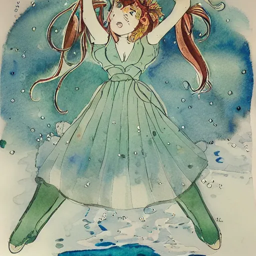 Image similar to winter the sailor jupiter watercolor bilibin thick linings