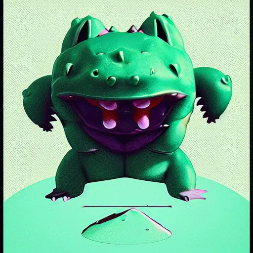 Image similar to A monstrosity bulbasaur by Beeple Crap
