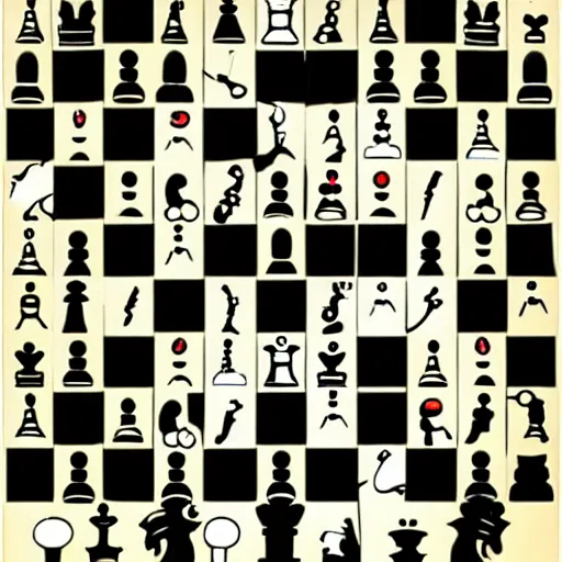 Image similar to chess, by roy lichtenstein, pop art,