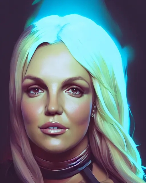 Image similar to highly detailed vfx portrait of thicc, britney spears by stephen bliss, chalk, unrealengine, greg rutkowski, loish, rhads, beeple, chalk, makoto shinkai and lois van baarle, ilya kuvshinov, rossdraws, tom bagshaw, basil gogos