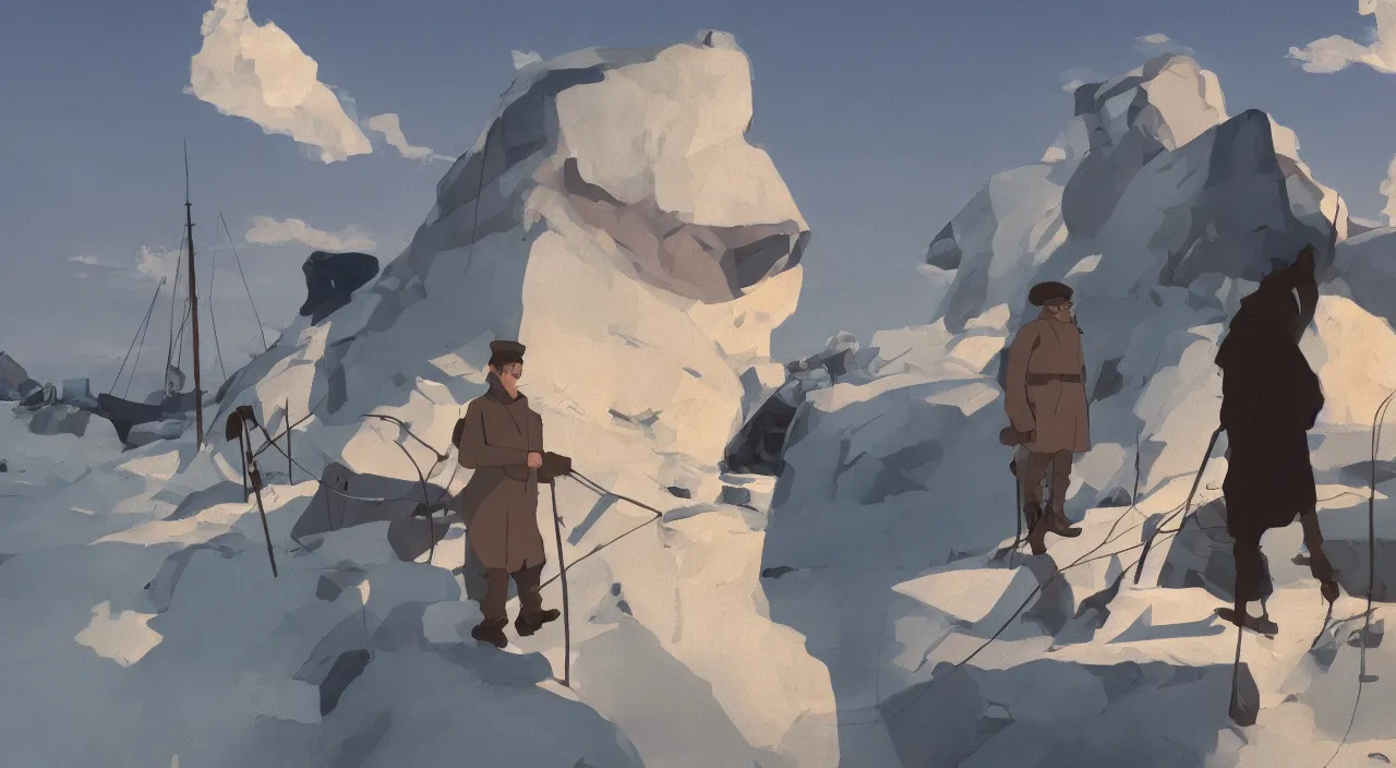 Image similar to ernest shackleton in cuba, 1 9 0 0, genndy tartakovsky, atey ghailan, goro fujita, studio ghibli, rim light, morning lighting, clear focus, very coherent