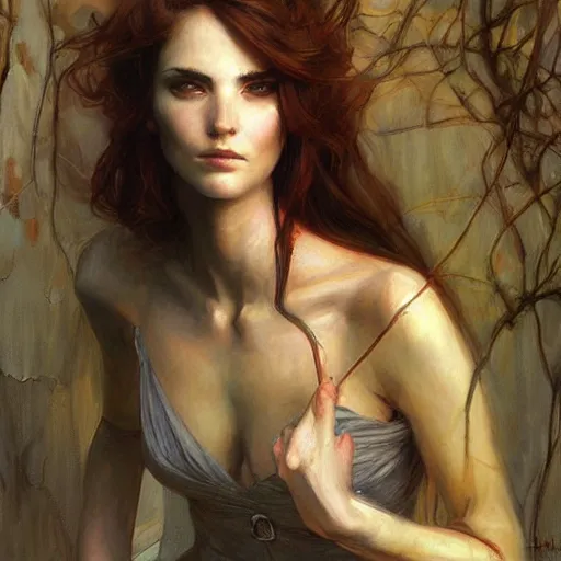 Image similar to a painting in the style of charlie bowater, and in the style of donato giancola, and in the style of john william waterhouse. smooth, sharp focus.