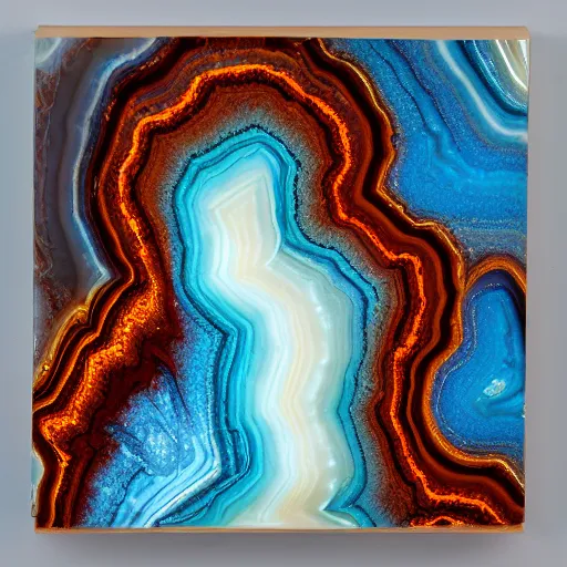 Prompt: waves made of agate