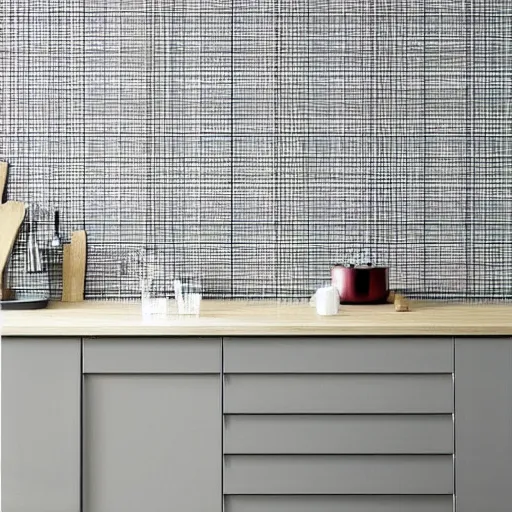 Image similar to modern kitchen wallpaper pig design. expensive