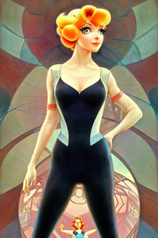 Image similar to retro racer princess peach as aeon flux profile picture by Margaret Keane, dynamic pose, intricate, futuristic, fantasy, elegant, by Stanley Artgerm Lau, greg rutkowski, thomas kindkade, alphonse mucha, loish, norman Rockwell,