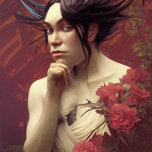 Image similar to gorillaz, intricate, elegant, highly detailed, digital painting, artstation, concept art, smooth, sharp focus, illustration, art by artgerm and greg rutkowski and alphonse mucha and william - adolphe bouguereau