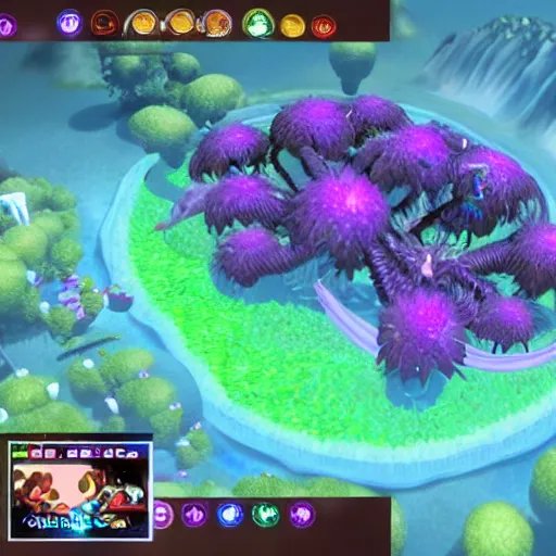 Image similar to A screenshot of the video game Spore