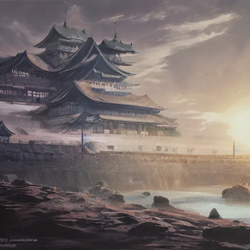 Image similar to concept art by jama jurabaev, imperial palace