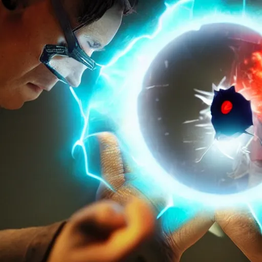 Prompt: highly detailed and realistic photo of laurens lindeman creating a rasengan made out of coronavirus