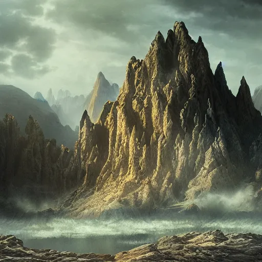 Image similar to intricate matte painting, dramatic landscape