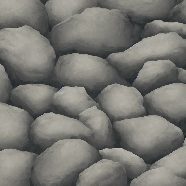 Image similar to an illustration study of rocks, digital art, sharp