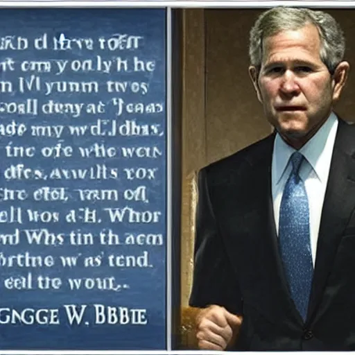 Image similar to George W. Bush in Skyrim