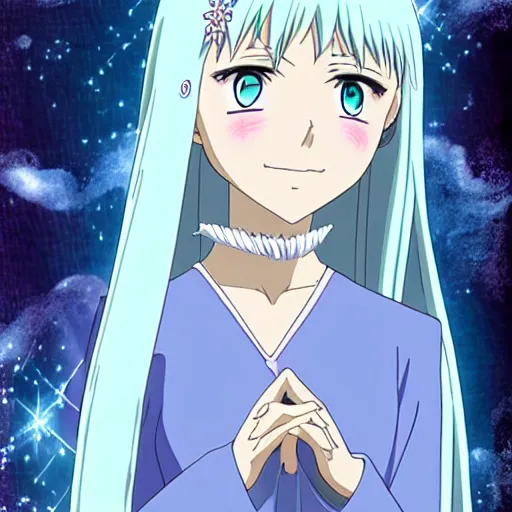 Image similar to galadriel as an anime character