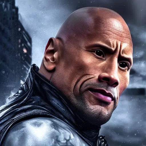 Image similar to Dwayne Johnson in the punisher digital art 4k detailed super realistic