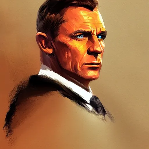 Image similar to concept art of james bond, cinematic shot, oil painting by jama jurabaev, extremely detailed, brush hard, artstation, high quality, brush stroke