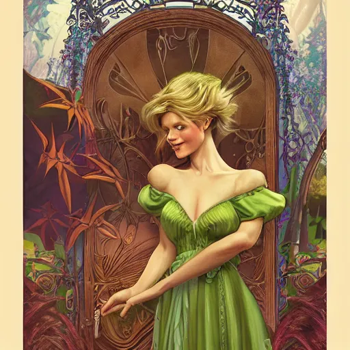 Prompt: realistic detailed view of neverland by emilia dziubak, will terry, greg olsen, chris mars, ann long, and mark brooks, fairytale, female, feminine, art nouveau, illustration, character concept design, storybook layout, story board format