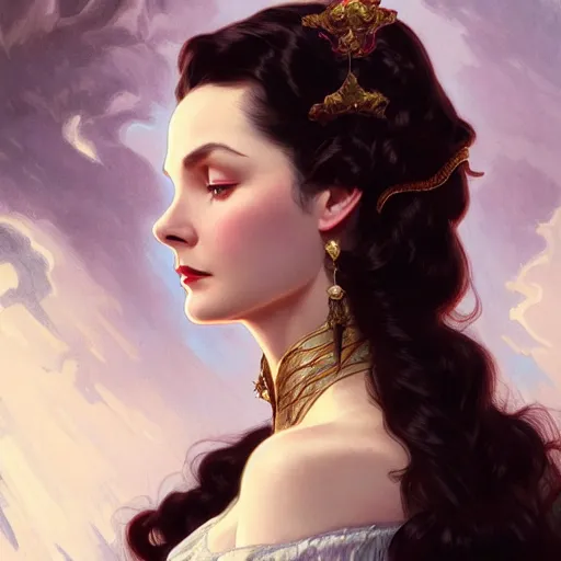 Prompt: Vivien Leigh in Gone With the Wind, D&D, fantasy, intricate, elegant, highly detailed, digital painting, artstation, concept art, matte, sharp focus, illustration, art by Artgerm and Greg Rutkowski and Alphonse Mucha