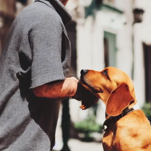 Prompt: [ selfie ]!!! of a man [ caressing a dog ]!!, trending on unsplash, 4 k photorealism, intricately detailed