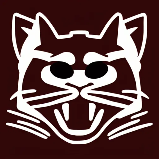 Image similar to yelling cat, logo