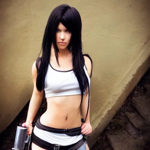 Image similar to tifa lockheart in real life