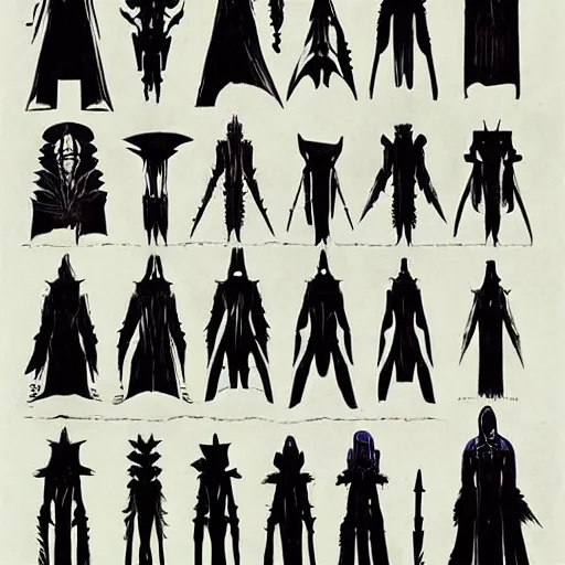 Image similar to character designs for the unreleased dune movie by alejandro jodorowsky