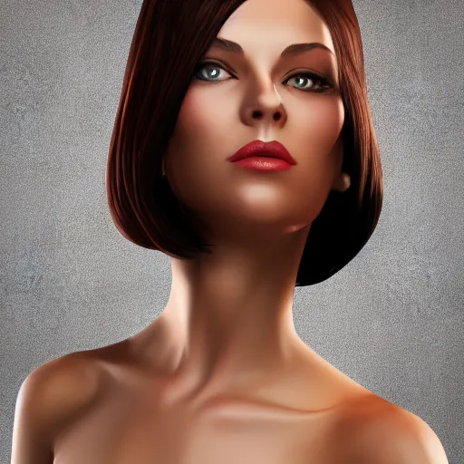 Prompt: a woman side portrait, ps 3 concept graphics