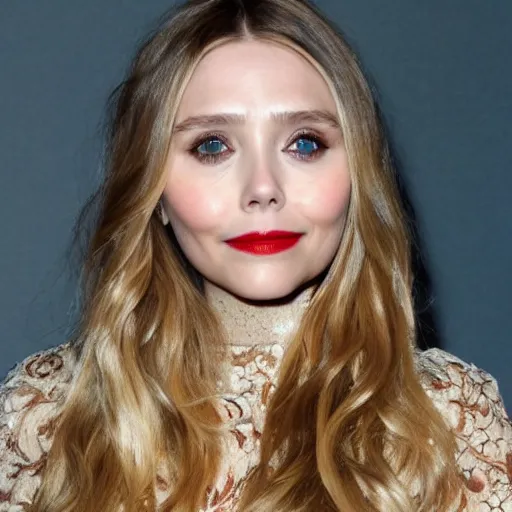 Prompt: elizabeth olsen as an angelic being, very elegant art style