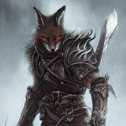 Image similar to a fox in elden ring, elden ring, dark souls, epic fantasy art