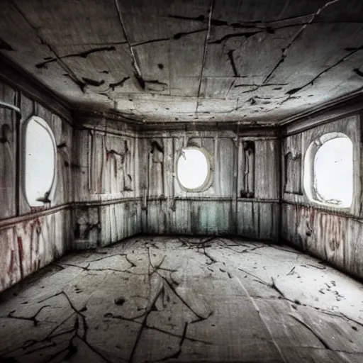 Image similar to the inside of a futuristic haunted house