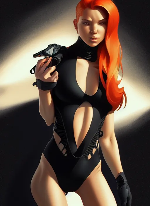 kim possible in a black swimsuit intricate elegant Stable