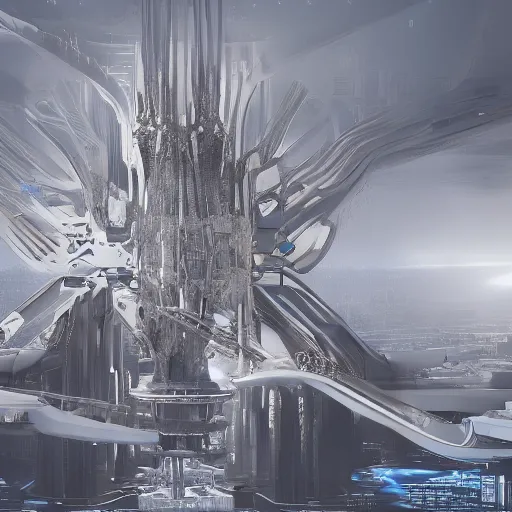 Image similar to sci-fi motherboard structure on the coronation of napoleon painting and digital billboard in the middle, unreal engine 5, keyshot, octane, artstation trending, ultra high detail, ultra realistic, cinematic, 8k, 16k, in style of zaha hadid, in style of nanospace Michael Menzelincev, in style of Lee SOUDER, colors in style of the Blade Runner 2049, in plastic, dark, tilt shift,