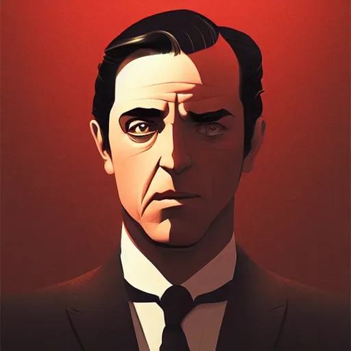 Image similar to face icon stylized minimalist the godfather, loftis, cory behance hd by jesper ejsing, by rhads, makoto shinkai and lois van baarle, ilya kuvshinov, rossdraws global illumination