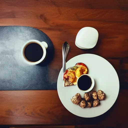 Image similar to beautiful breakfast with mountain view and laptop