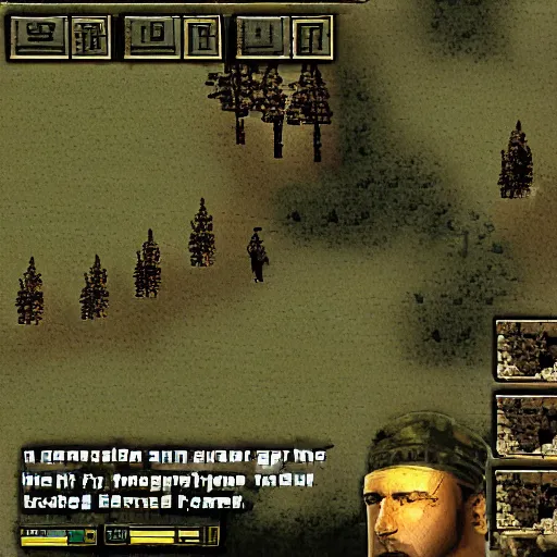 Image similar to screenshot of gameplay S.T.A.L.K.E.R videogame java phone port, pixelated