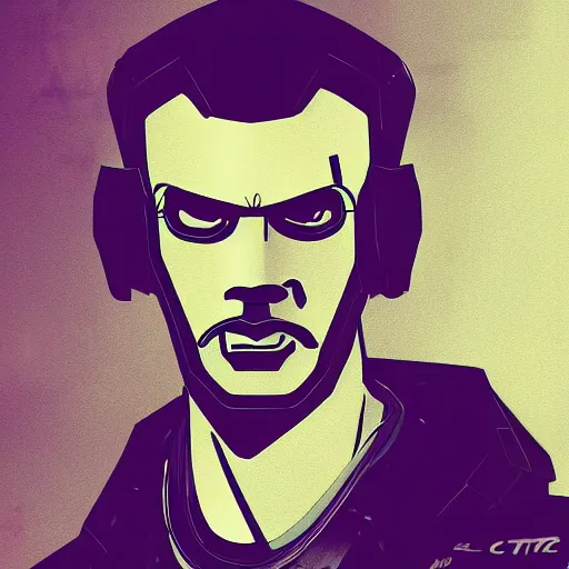 Image similar to cyberpunk william the silent as the leader of a futuristic communist society, cybernetics, sharp lines, digital, artstation, colored in