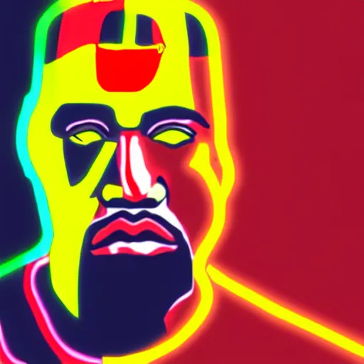 Image similar to a drawing of Kanye West in Neon Genesis Evangelion, 4k, concept art