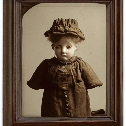 Prompt: close up portrait of a victorian human child standing in a doll maker's shop looking at all of the dolls, 8 k, soft lighting, highly detailed realistic, face in focus 1 8 9 0's