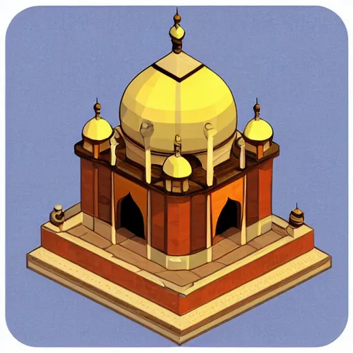 Prompt: “isometric taj mahal”