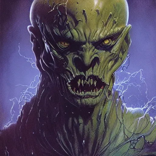 Image similar to head and shoulders portrait of a spectral wraith, d & d, fantasy, greg rutkowski, frank frazetta, alexandre chaudret, boris vallejo, michael whelan, miro petrov, hr giger, magali villeneuve, donato giancola