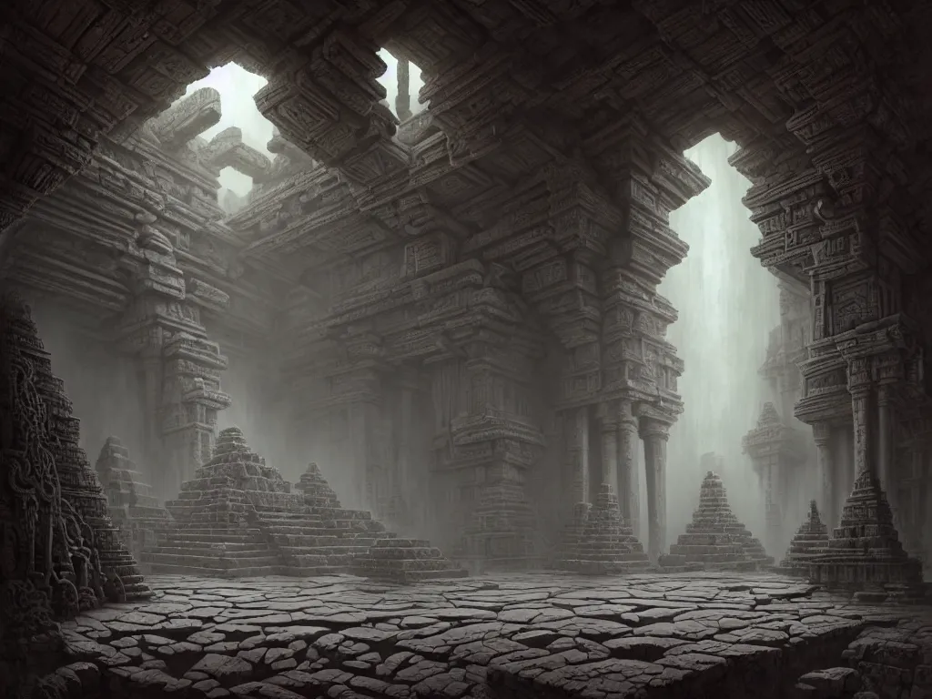 A picture of a mysterious ancient temple with | Stable Diffusion | OpenArt