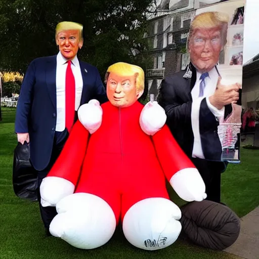 Image similar to donald trump as an inflatable doll!