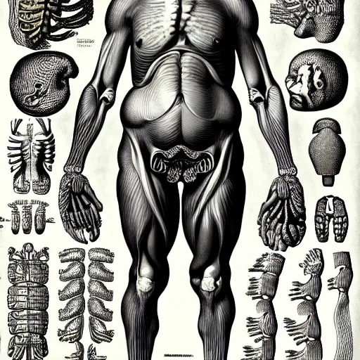 Prompt: homer simpson anatomy by ernst haeckel, masterpiece, vivid, very detailed